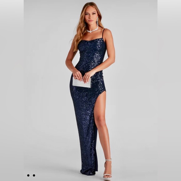 Windsor Dresses & Skirts - Windsor Sequin Blue Formal Dress